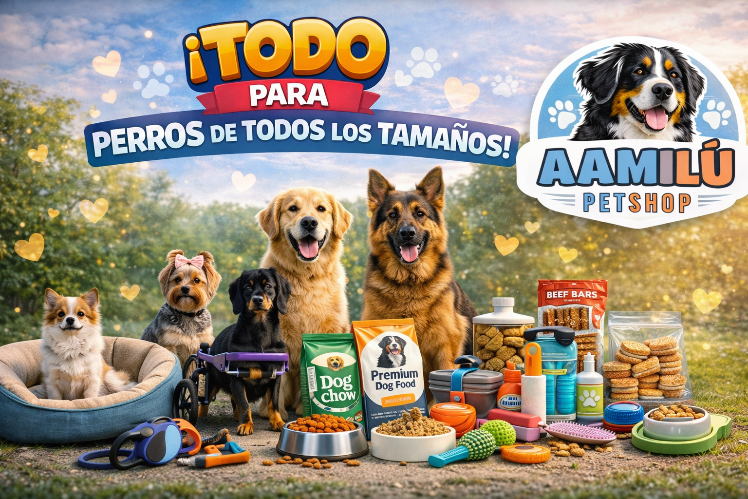 Perro jugando con juguetes interactivos